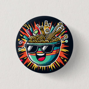 Badge Rond 2,50 Cm Bol de nouilles de dessin animé ramen mignon drôle