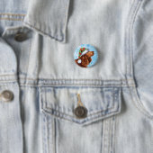 Badge Rond 2,50 Cm Bon Howlidays Field Spaniel Pinback Button (En situation)