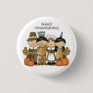 Badge Rond 2,50 Cm Bon thanksgiving Day Children