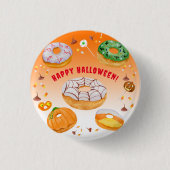 Badge Rond 2,50 Cm Bonbon d'Halloween à l'aquarelle (Devant)