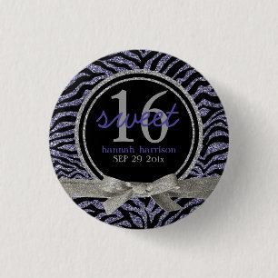 Badge Rond 2,50 Cm Bonbon sauvage 16 à zèbre de regard de parties