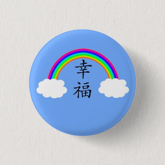 Badge Rond 2,50 Cm Bonheur (Devant)