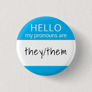 Badge Rond 2,50 Cm BONJOUR D'ACCUEIL personnalisé Mes pronouns sont i