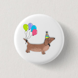 Badge Rond 2,50 Cm bonjour saucisse chien dachshund amoureux des chie
