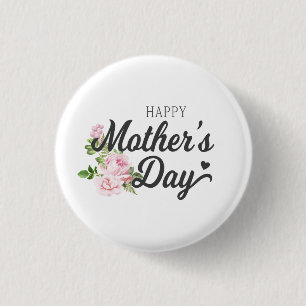 Badge Rond 2,50 Cm Bonne fête des mères aux roses roses roses  Bout