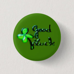 Badge Rond 2,50 Cm Bonne Saint Patrick, shamrock irlandais