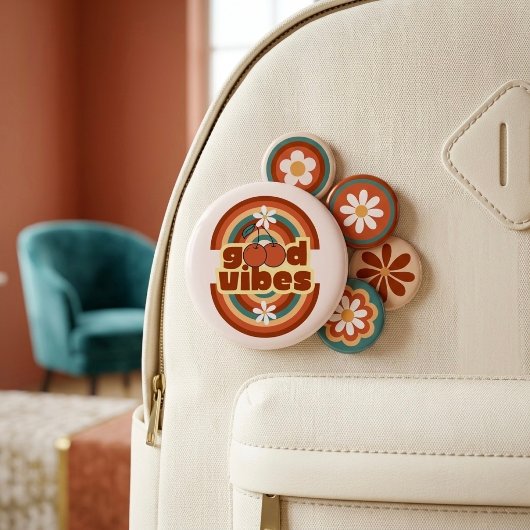 Badge Rond 2,50 Cm Bonne Vibration