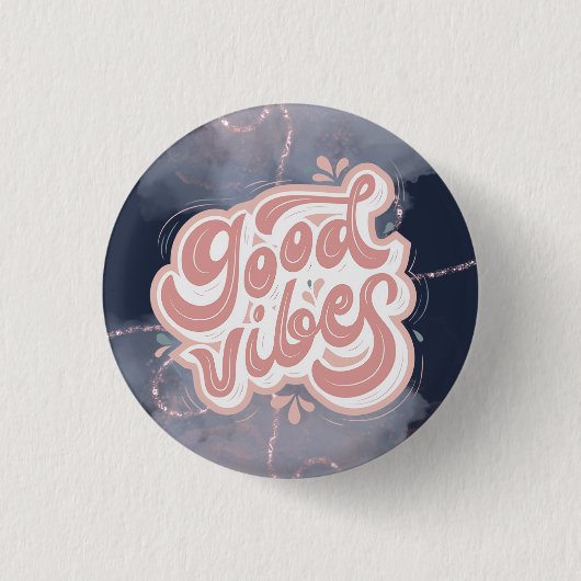 Badge Rond 2,50 Cm Bonne Vibration (Devant)