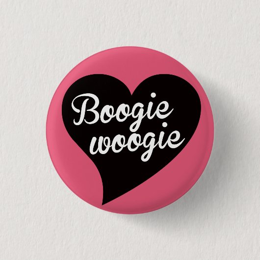 Badge Rond 2,50 Cm Boogie Woogie Black Heart Punch (Devant)