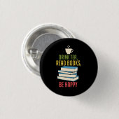 Badge Rond 2,50 Cm Book Lover (Devant & derrière)