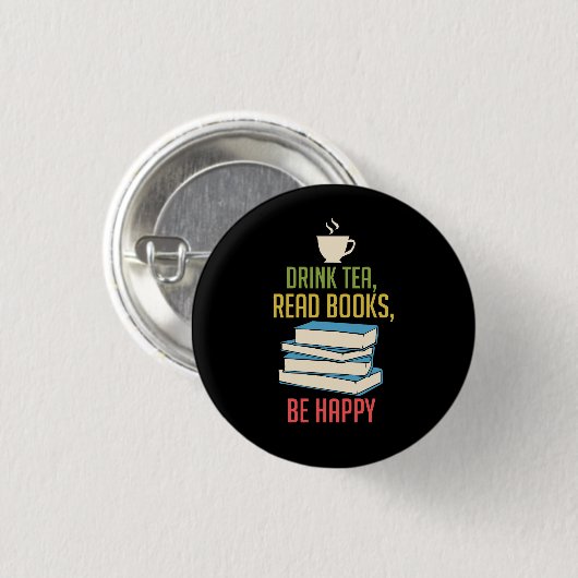 Badge Rond 2,50 Cm Book Lover (Devant & derrière)