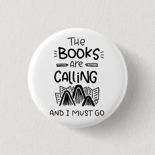 Badge Rond 2,50 Cm Book Lover, Bookworm, Librarian Button