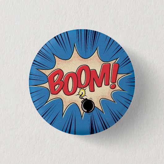 Badge Rond 2,50 Cm Boom ! (Devant)