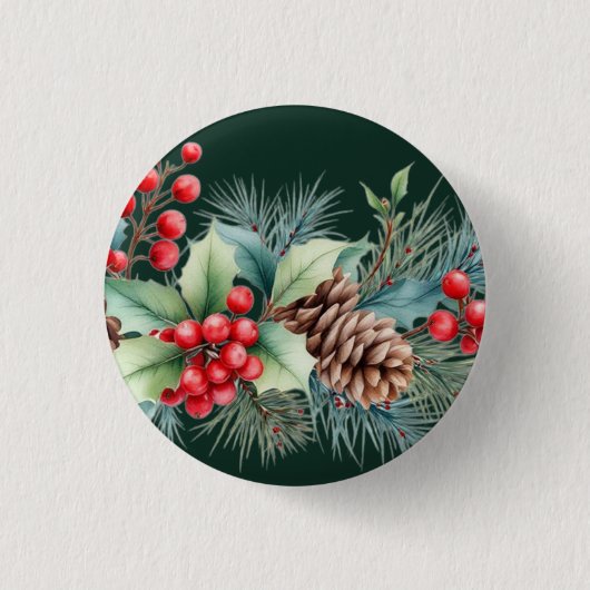 Badge Rond 2,50 Cm Bordure aquarelle rustique (Devant)