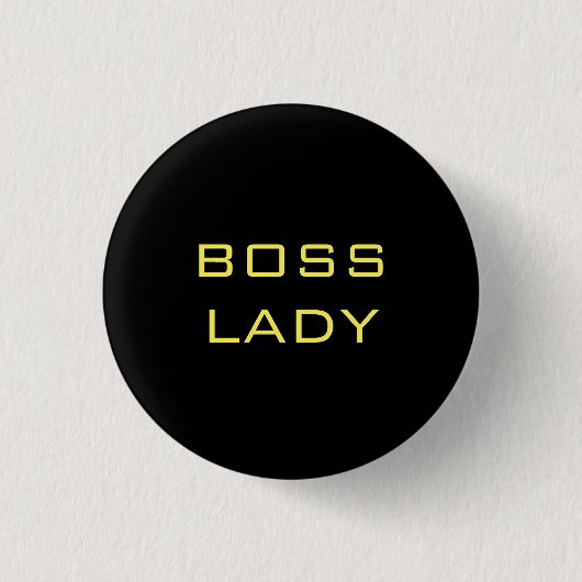 BADGE ROND 2,50 CM BOSS LADY BLACK JAUNE (Devant)
