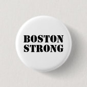 Badge Rond 2,50 Cm "Boston Strong" noir blanc (Devant)