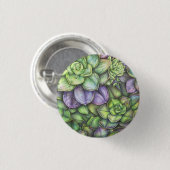 Badge Rond 2,50 Cm Botanical Colorful Illustration Button (Devant & derrière)