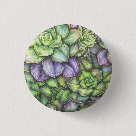 Badge Rond 2,50 Cm Botanical Colorful Illustration Button (Devant)