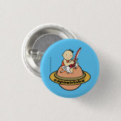 Badge Rond 2,50 Cm Boton Capoeirinha ! (Devant & derrière)