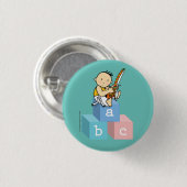 Badge Rond 2,50 Cm Boton Capoeirinha ! ABC da Capoeira ! ! (Devant & derrière)