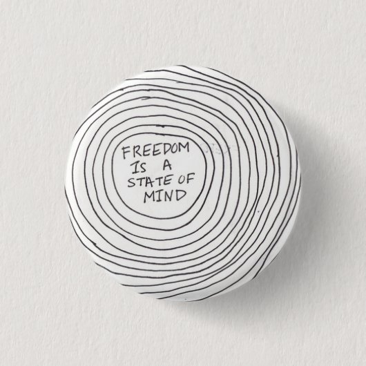 Badge Rond 2,50 Cm boton freedom (Devant)