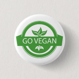 Badge Rond 2,50 Cm Boton Go Vegan
