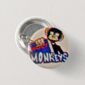 Badge Rond 2,50 Cm Botton Holy Monkeys (Devant & derrière)