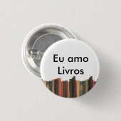 Badge Rond 2,50 Cm Botton J'aime des Livres (Devant & derrière)