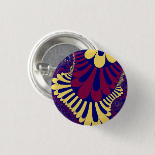 Badge Rond 2,50 Cm Boucle bleue et rouge