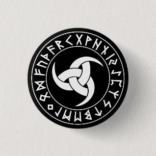 Badge Rond 2,50 Cm Bouclier d'Odhroerir Rune