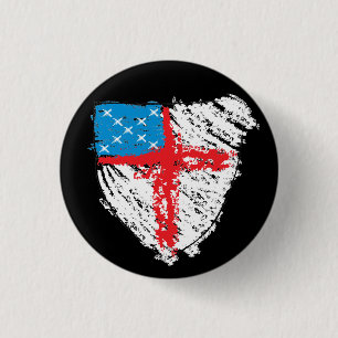 Badge Rond 2,50 Cm Bouclier épiscopal scintillant