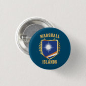 Badge Rond 2,50 Cm Bouclier indicateur des îles Marshall (Devant & derrière)