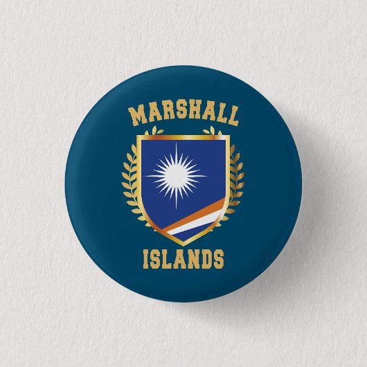 Badge Rond 2,50 Cm Bouclier indicateur des îles Marshall (Devant)
