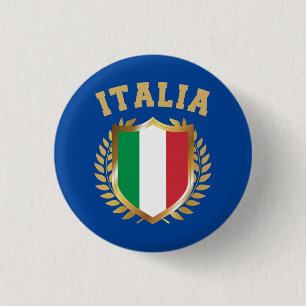 Badge Rond 2,50 Cm Bouclier indicateur Italie/Italie