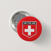 Badge Rond 2,50 Cm Bouclier suisse (Devant & derrière)