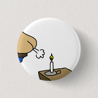 Badge Rond 2,50 Cm Bougie Dans Le Vent Dessin Animé