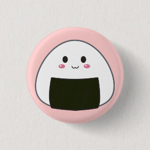Badge Rond 2,50 Cm Boule de riz de Kawaii "Onigiri"