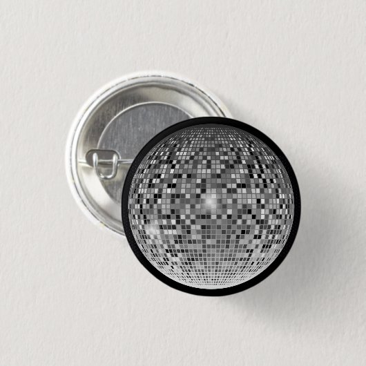 Badge Rond 2,50 Cm Boule miroir (Devant & derrière)