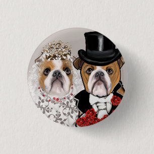 Badge Rond 2,50 Cm Bouledogue        