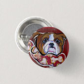 Badge Rond 2,50 Cm Bouledogue (Devant & derrière)