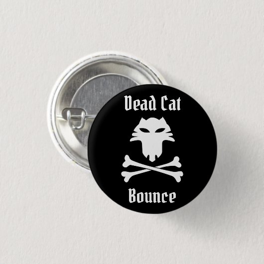 Badge Rond 2,50 Cm Bounce de chat mort (Devant & derrière)