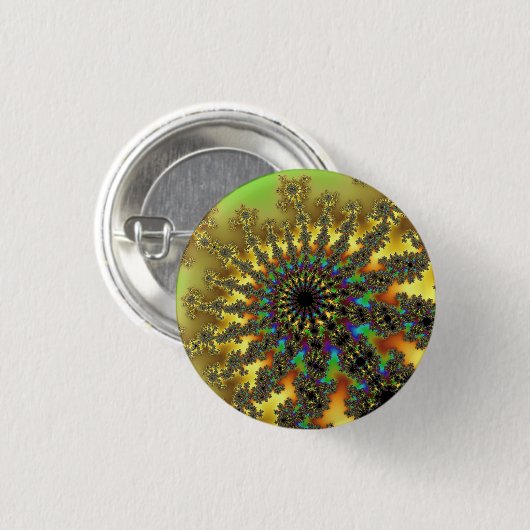 Badge Rond 2,50 Cm Bourse jaune et or (Devant & derrière)