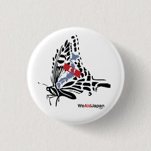 Badge Rond 2,50 Cm Boutefly Botton 蝶 ボ タ