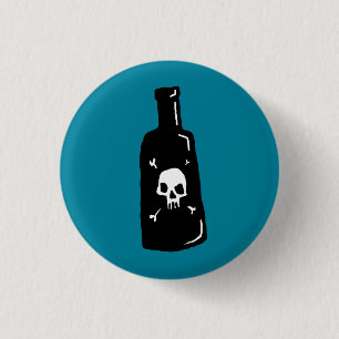 Badge Rond 2,50 Cm Bouteille de poison