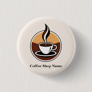 Badge Rond 2,50 Cm Boutique de café simple moderne boutique professio