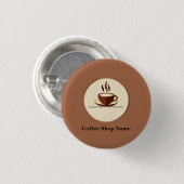 Badge Rond 2,50 Cm Boutique de café simple moderne boutique professio (Devant & derrière)