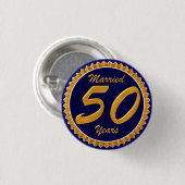 Badge Rond 2,50 Cm Bouton 50e anniversaire Mariage (Devant & derrière)