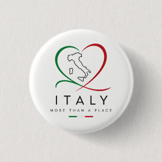 Badge Rond 2,50 Cm Bouton à revers Cœur Italie Chic