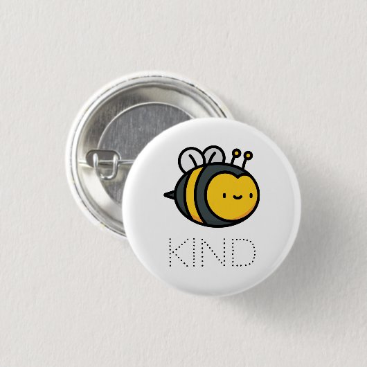 Badge Rond 2,50 Cm Bouton Abeille (Devant & derrière)