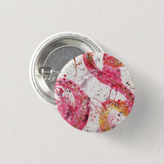 Badge Rond 2,50 Cm Bouton abstrait Aquarelle (Devant & derrière)